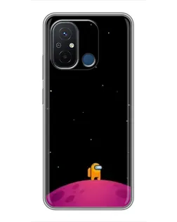 Чехол для Xiaomi Redmi 12C с картинкой «Одинокий герой на планете»