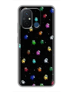 Чехол для Xiaomi Redmi 12C с картинкой «Экипаж Among Us»