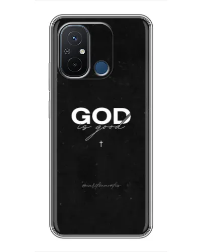 Чехол для Xiaomi Redmi 12C с картинкой «GOD — Бог над всем» Чехол для Xiaomi Redmi 12C с картинкой «GOD — Бог над всем»