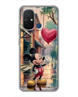 Чехол для Xiaomi Redmi 12C с картинкой «Микки и шарик-сердце»