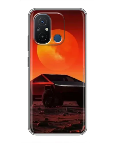 Чехол для Xiaomi Redmi 12C с картинкой «Cybertruck на Марсе»