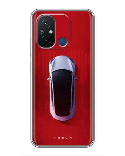 Чехол для Xiaomi Redmi 12C с картинкой «Tesla Top View»