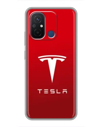 Чехол для Xiaomi Redmi 12C с картинкой «Tesla Red Classic»
