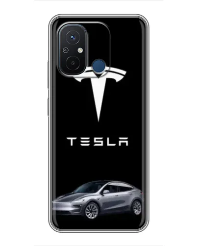 Чехол для Xiaomi Redmi 12C с картинкой «Tesla Model Y»
