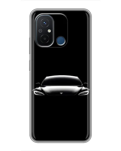 Чехол для Xiaomi Redmi 12C с картинкой «Фары Tesla Night»