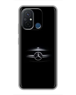 Чехол для Xiaomi Redmi 12C с картинкой «Mercedes — абстрактные линии»
