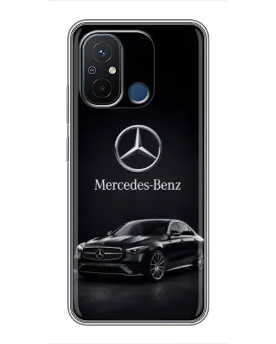 Чехол для Xiaomi Redmi 12C с картинкой «Mercedes — решетка радиатора»