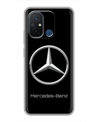 Чехол для Xiaomi Redmi 12C с картинкой «Mercedes Silver Logo»