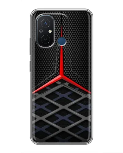 Чехол для Xiaomi Redmi 12C с картинкой «Mercedes Carbon Grid»