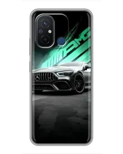 Чехол для Xiaomi Redmi 12C с картинкой «Темный Mercedes AMG»