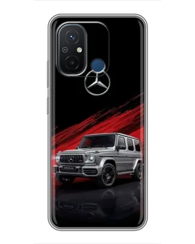 Чехол для Xiaomi Redmi 12C с картинкой «Mercedes G-Class красный»