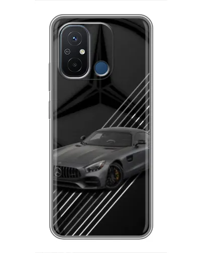 Чехол для Xiaomi Redmi 12C с картинкой «Mercedes AMG — графика»