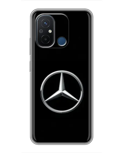 Чехол для Xiaomi Redmi 12C с картинкой «Mercedes классический лого»