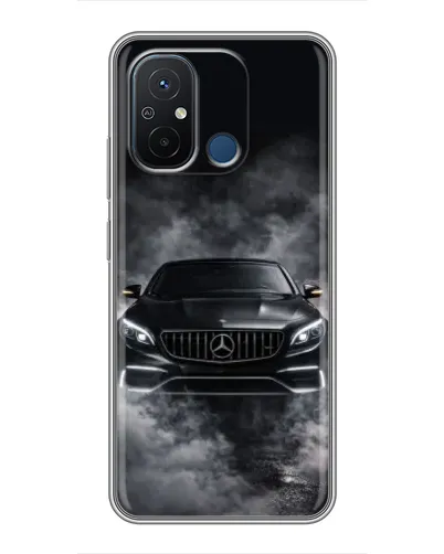 Чехол для Xiaomi Redmi 12C с картинкой «Mercedes в дыму»