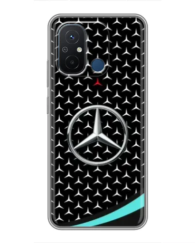 Чехол для Xiaomi Redmi 12C с картинкой «Mercedes — бирюзовый акцент»