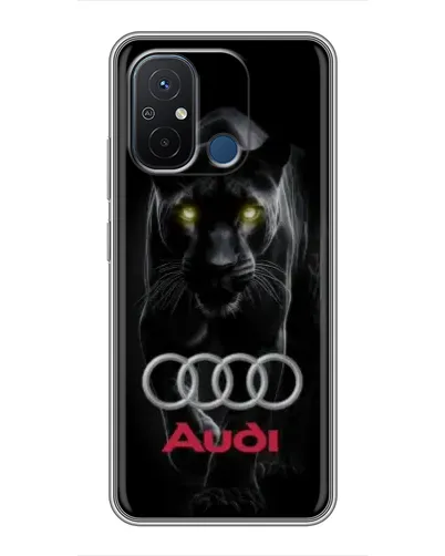 Чехол для Xiaomi Redmi 12C с картинкой «Пантера и Audi»