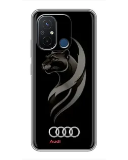 Чохол для Xiaomi Redmi 12C з картинкою «Графіка — пантера та Audi»