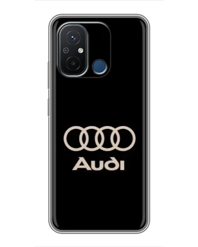 Чехол для Xiaomi Redmi 12C с картинкой «Audi — золотой логотип»