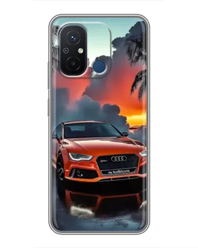Чехол для Xiaomi Redmi 12C с картинкой «Audi — закат»