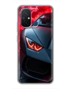 Чехол для Xiaomi Redmi 12C с картинкой «Lamborghini красное сияние»