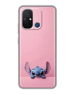 Чехол для Xiaomi Redmi 12C с картинкой «Stitch выглядывает»