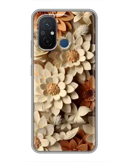 Чехол для Xiaomi Redmi 12C с картинкой «Бежевый флористический декор» Чехол для Xiaomi Redmi 12C с картинкой «Бежевый флористический декор»