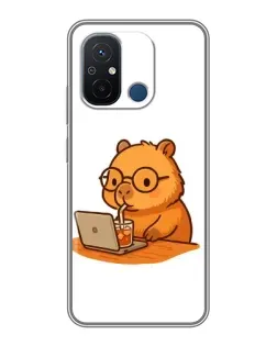 Чехол для Xiaomi Redmi 12C с картинкой «Капибара с ноутбуком» Чехол для Xiaomi Redmi 12C с картинкой «Капибара с ноутбуком»