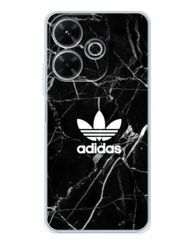 Чехол для Xiaomi Redmi 13 с картинкой «Белый мрамор Adidas»