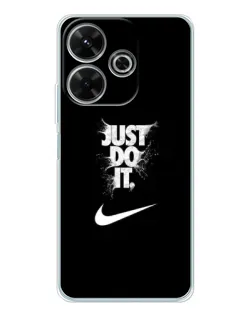 Чехол для Xiaomi Redmi 13 с картинкой «Текстовый принт Nike»