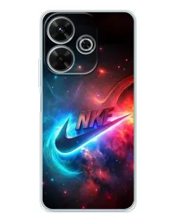 Чехол для Xiaomi Redmi 13 с картинкой «Огненный логотип Nike»