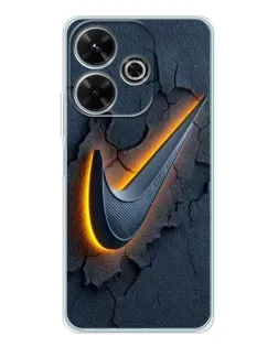 Чехол для Xiaomi Redmi 13 с картинкой «Объемный логотип Найк»