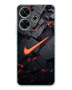 Чехол для Xiaomi Redmi 13 с картинкой «Nike — эффект разломов»