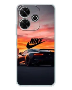 Чехол для Xiaomi Redmi 13 с картинкой «Nike и суперкар»