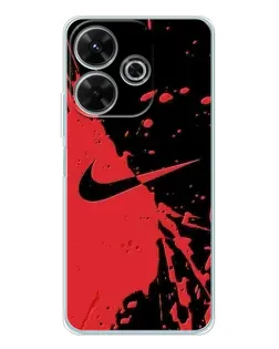 Чехол для Xiaomi Redmi 13 с картинкой «Красные брызги Nike» Чехол для Xiaomi Redmi 13 с картинкой «Красные брызги Nike»