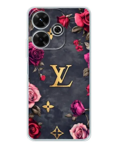 Чехол для Xiaomi Redmi 13 с картинкой «Цветочный Louis Vuitton»