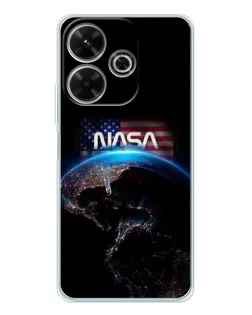 Чехол для Xiaomi Redmi 13 с картинкой «Земля из космоса NASA»