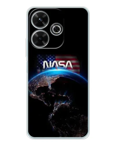 Чехол для Xiaomi Redmi 13 с картинкой «Земля из космоса NASA»