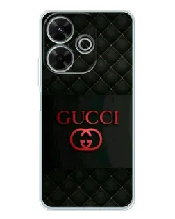 Чохол для Xiaomi Redmi 13 з картинкою «Gucci — стьобаний чорний»