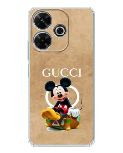 Чохол для Xiaomi Redmi 13 з картинкою «Міккі Маус Gucci — крафт» Чохол для Xiaomi Redmi 13 з картинкою «Міккі Маус Gucci — крафт»