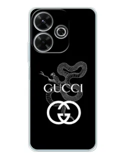 Чохол для Xiaomi Redmi 13 з картинкою «Gucci — срібна змія»