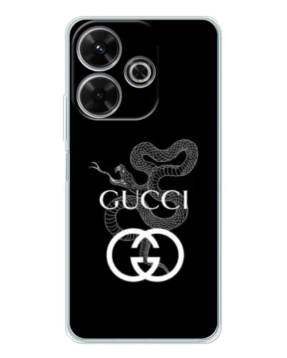 Чохол для Xiaomi Redmi 13 з картинкою «Gucci — срібна змія» Чохол для Xiaomi Redmi 13 з картинкою «Gucci — срібна змія»