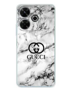 Чохол для Xiaomi Redmi 13 з картинкою «Gucci — мармуровий шик»