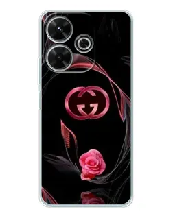 Чохол для Xiaomi Redmi 13 з картинкою «Gucci — неонова троянда»
