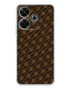 Чохол для Xiaomi Redmi 13 з картинкою «Gucci — золоті діагоналі»