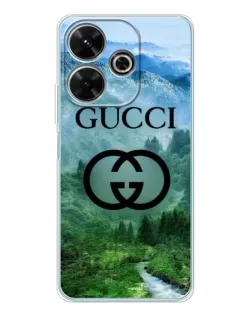 Чохол для Xiaomi Redmi 13 з картинкою «Gucci — гірський пейзаж»