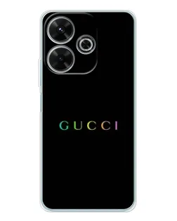 Чохол для Xiaomi Redmi 13 з картинкою «Gucci — неоновий мінімалізм»