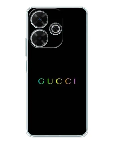 Чохол для Xiaomi Redmi 13 з картинкою «Gucci — неоновий мінімалізм» Чохол для Xiaomi Redmi 13 з картинкою «Gucci — неоновий мінімалізм»