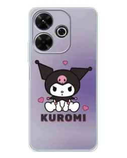 Чехол для Xiaomi Redmi 13 с картинкой «Kuromi — фиолетовый арт»