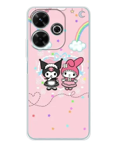 Чехол для Xiaomi Redmi 13 с картинкой «My Melody и Kuromi»