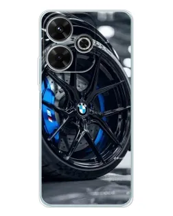 Чохол для Xiaomi Redmi 13 з картинкою «Колесо BMW зблизька»